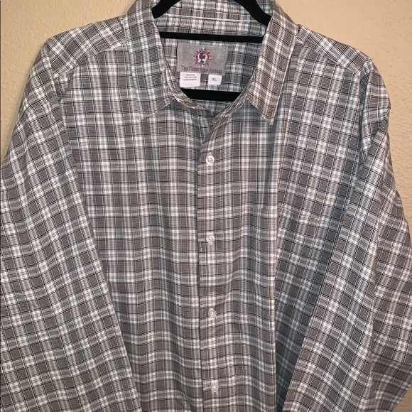 The Territory Ahead Other - XL The Territory Ahead Grey and White Plaid LS
